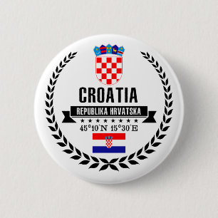 Chapa Redonda De 5 Cm Croacia