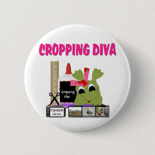 Chapa Redonda De 5 Cm Croando diva