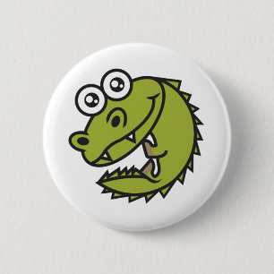 Chapa Redonda De 5 Cm Crocodile Cute Baby Croc