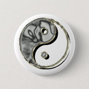Chapa Redonda De 5 Cm Cromo de Yin Yang
