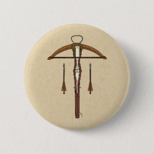 Chapa Redonda De 5 Cm Crossbow medieval con pernos