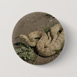 Chapa Redonda De 5 Cm Crótalo de la pradera R6
