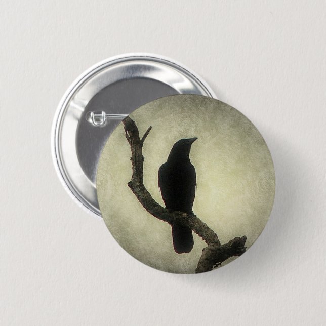 Chapa Redonda De 5 Cm Crow (Anverso y reverso)