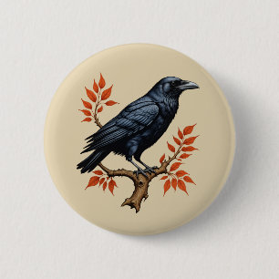Chapa Redonda De 5 Cm Crow