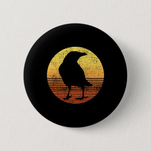 Chapa Redonda De 5 Cm Crow Bird Lover Raven Vintage