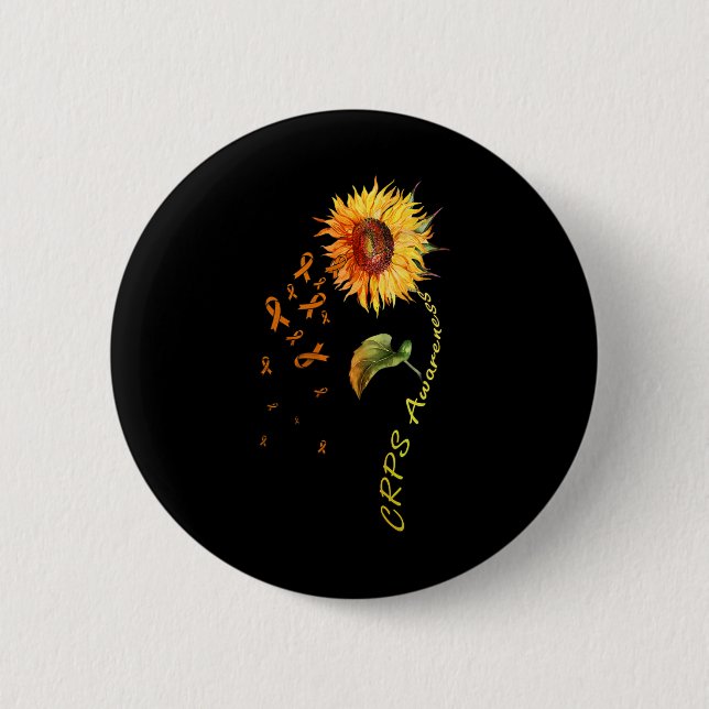 Chapa Redonda De 5 Cm Crps Awareness Sunflower Tees (Anverso)