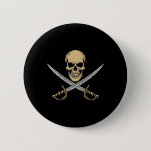 Chapa Redonda De 5 Cm Crucero caribeño pirata vintage Halloween Sk