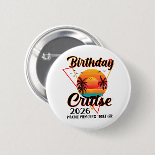 Chapa Redonda De 5 Cm Crucero de Cumpleaños 2026 Creando Recuerdos Junto