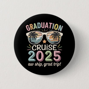 Chapa Redonda De 5 Cm Crucero de Graduación 2025 Grupo de Crucero de Gra
