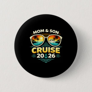 Chapa Redonda De 5 Cm Crucero de mamá e hijo vacaciones 2026 coincidente