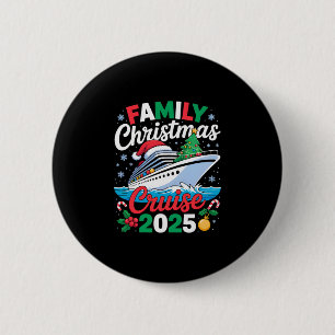 Chapa Redonda De 5 Cm Crucero de Navidad Familiar 2025 Ropa de Vacacione