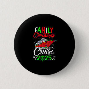 Chapa Redonda De 5 Cm Crucero de Navidad Familiar 2025 Squad Navidad Div