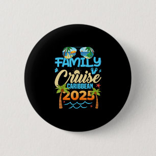 Chapa Redonda De 5 Cm Crucero Familiar por el Caribe 2025 Vacaciones Coi