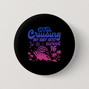 Chapa Redonda De 5 Cm Crucero hacia mis dulces 16 cumpleaños crucero vac