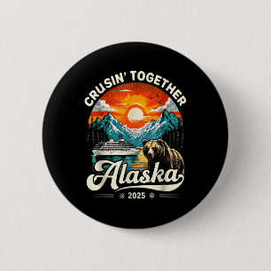 Chapa Redonda De 5 Cm Crucero juntos Alaska 2025 Viaje familiar en cruce
