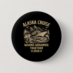 Chapa Redonda De 5 Cm Crucero por Alaska 2025 Cruisin Together Vacacione