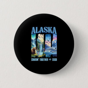 Chapa Redonda De 5 Cm Crucero por Alaska 2025 Grupo de familiares y amig