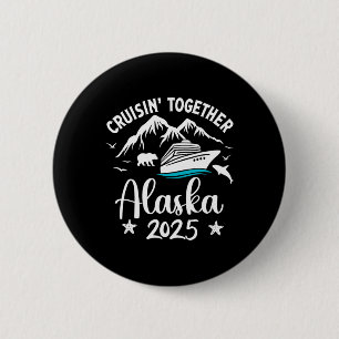 Chapa Redonda De 5 Cm Crucero por Alaska 2025 Vacaciones de Verano Famil