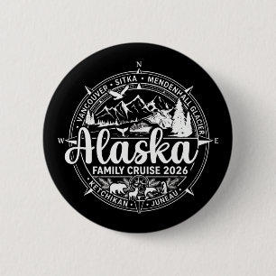 Chapa Redonda De 5 Cm Crucero por Alaska 2026 Vacaciones familiares en A