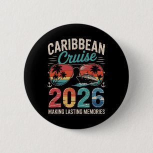 Chapa Redonda De 5 Cm Crucero por el Caribe 2026 Vacaciones Viaje Famili