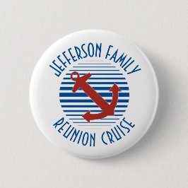 Chapa Redonda De 5 Cm Cruceros de reunión familiar con ancla náutica