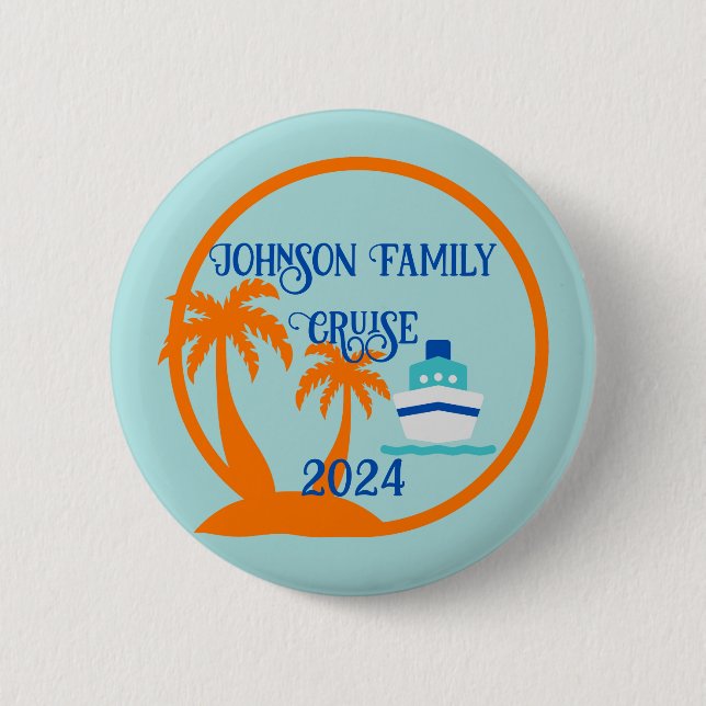 Chapa Redonda De 5 Cm Cruceros familiares personalizados (Anverso)