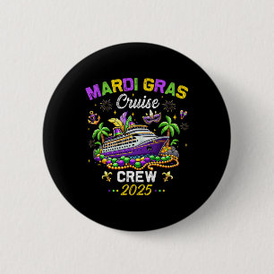 Chapa Redonda De 5 Cm Cruise Mardi Gras 2025 Vintage Family Matching Tri
