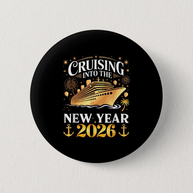 Chapa Redonda De 5 Cm Cruising Into The 2026 New Years Eve Party Family  (Anverso)