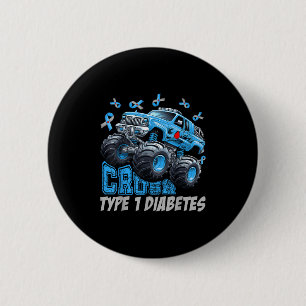 Chapa Redonda De 5 Cm Cruype 1 Diabetes Awareness T1d Warrid Monster Tr