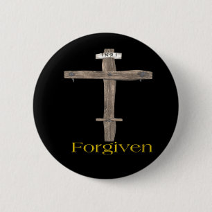 Chapa Redonda De 5 Cm Cruz
