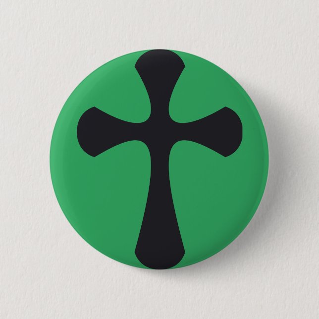 Chapa Redonda De 5 Cm Cruz azul cristiana (Anverso)