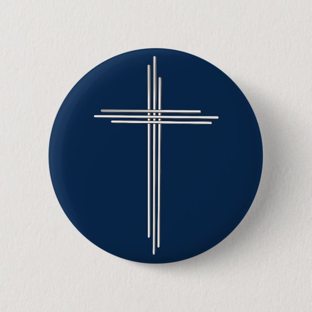 Chapa Redonda De 5 Cm Cruz cristiana (Anverso)
