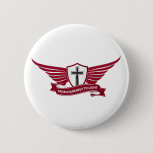Chapa Redonda De 5 Cm Cruz cristiana