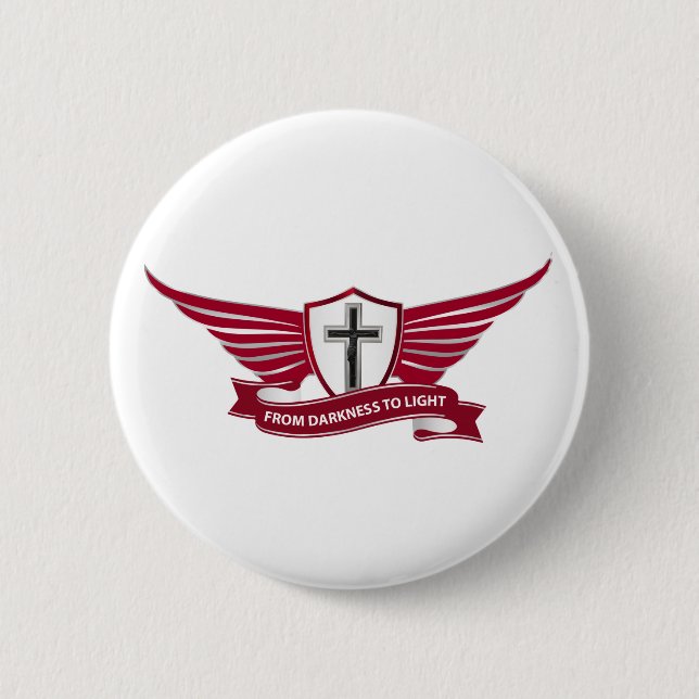 Chapa Redonda De 5 Cm Cruz cristiana (Anverso)