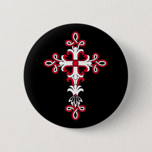 Chapa Redonda De 5 Cm Cruz cristiana