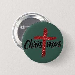 Chapa Redonda De 5 Cm Cruz de Jesús Navidad Fe Cristiana Religión