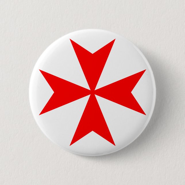 Chapa Redonda De 5 Cm Cruz de Malta (Anverso)