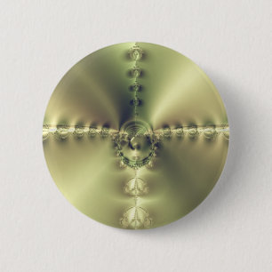 Chapa Redonda De 5 Cm Cruz de oro