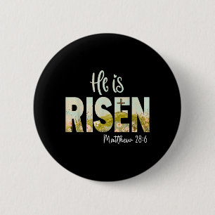 Chapa Redonda De 5 Cm Cruz de Pascua Resucitada Jesús Cristiano Religios