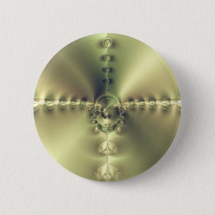 Chapa Redonda De 5 Cm Cruz Dorada