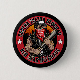 Chapa Redonda De 5 Cm Crvena Zvezda Beograd / Red Star Belgrade