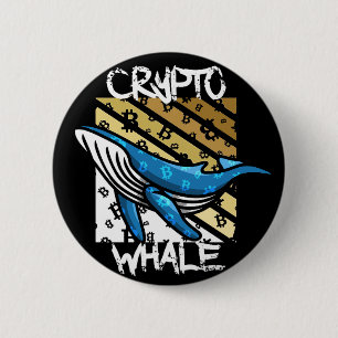 Chapa Redonda De 5 Cm Crypto Btc Whale - Moneda Cripta