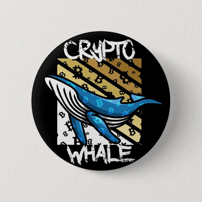 Chapa Redonda De 5 Cm Crypto Btc Whale - Moneda Cripta (Anverso)