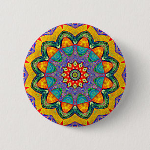Chapa Redonda De 5 Cm "Crystal Mandala Quilt"