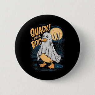 Chapa Redonda De 5 Cm Cstume Fantasma Cute Duck Quack Quiero Decir Boo S
