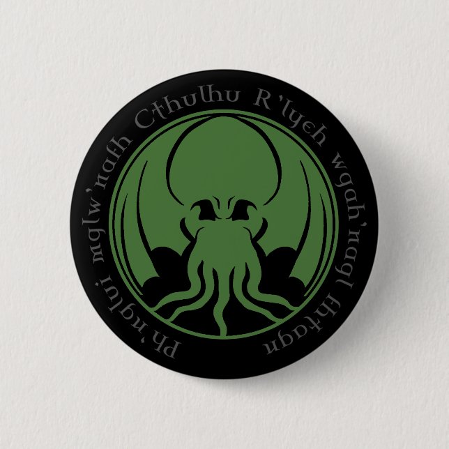 Chapa Redonda De 5 Cm Cthulhu (Anverso)