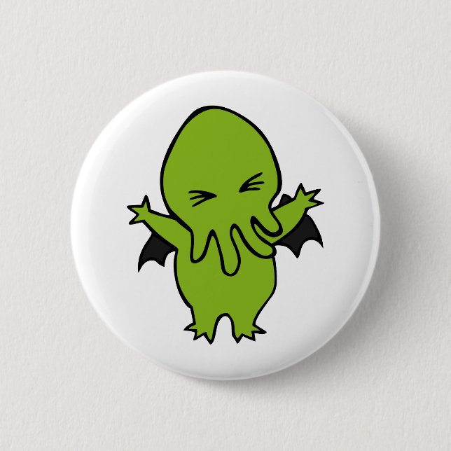 Chapa Redonda De 5 Cm Cthulie (Anverso)