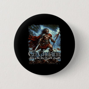 Chapa Redonda De 5 Cm Cu Chulainan Celtic Irlandés Mithology War God