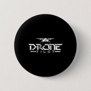 Chapa Redonda De 5 Cm Cuadcopter de regalo de drones