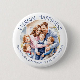 Chapa Redonda De 5 Cm Cuaderno de felicidad eterna para niños y adultos